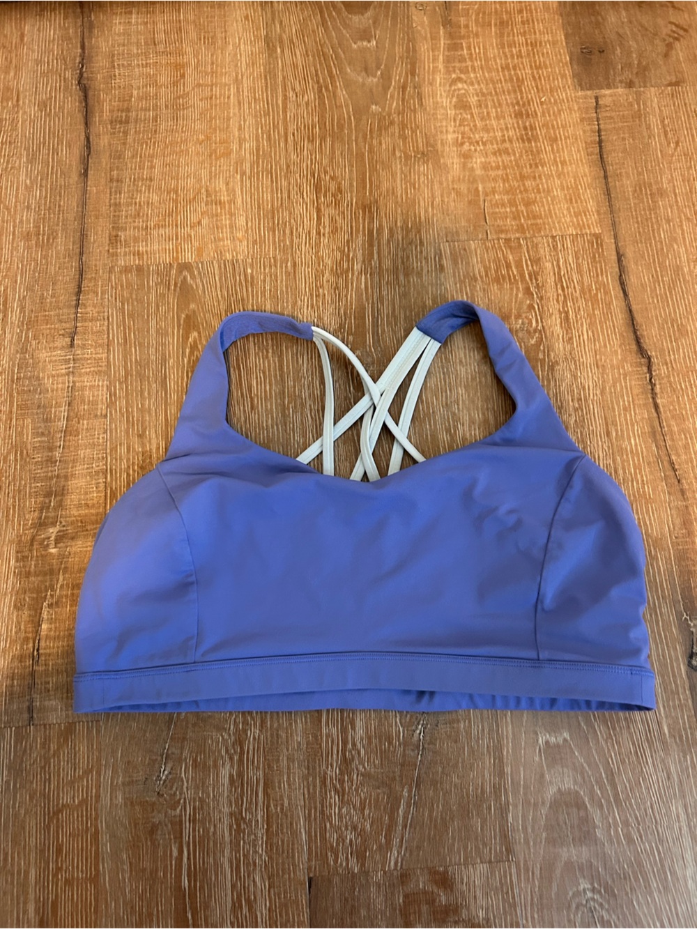 Lululemon Women's Sports Bra With Light Blue Straps